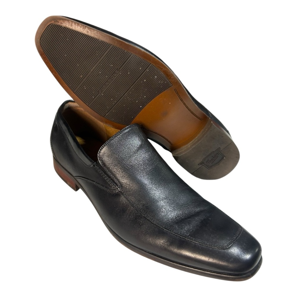FLORSHEIM Amelio Men Black Leather Moc Toe Venetian Slip On Shoes Size 13